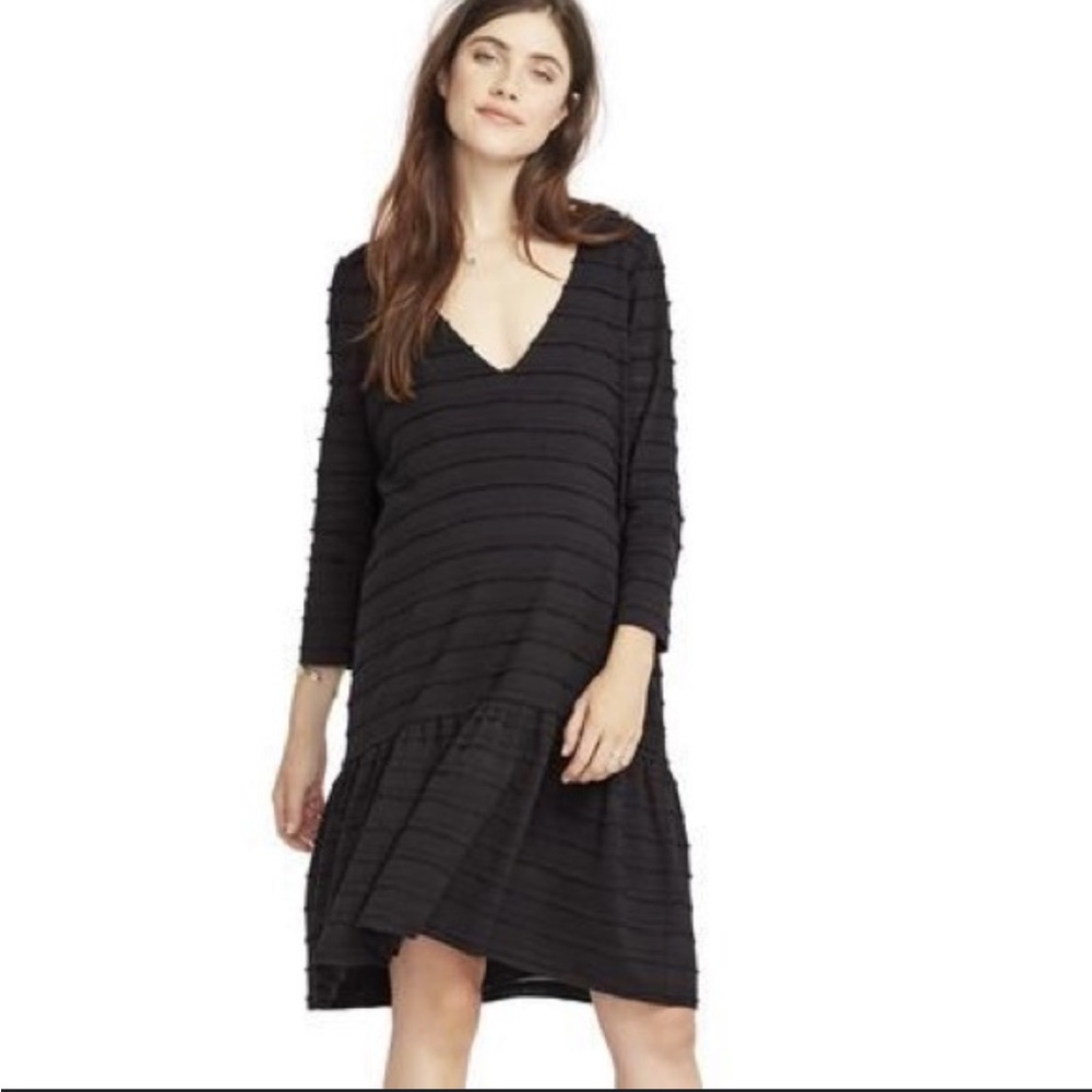 HATCH collection Layla fringe black dress maternity